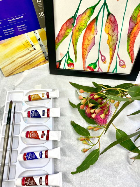 Watercolour Paint & Sip Class: Eucalyptus Leaves - Phillip Island Accommodation 0