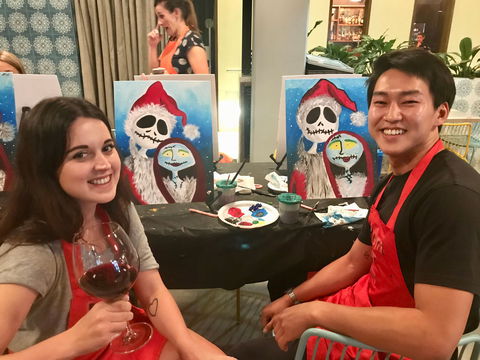 Paint And Sip Class: Christmas In July - Phillip Island Accommodation 0